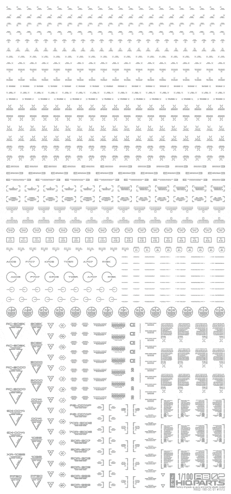 1/100 RB02 Caution Decal One Color Light Gray(1pc) - Image 2