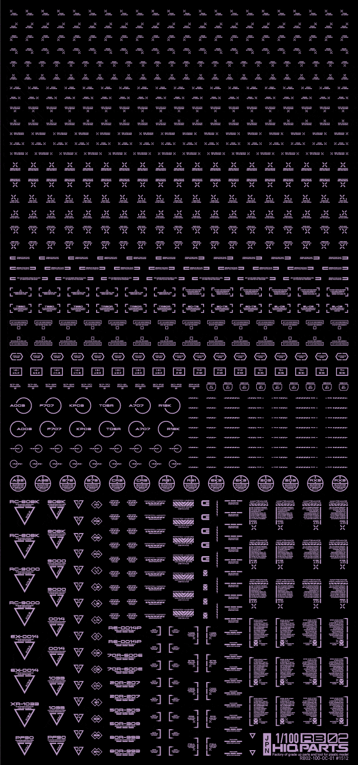 1/100 RB02 Caution Decal Pastel Violet(1pc) - Image 3