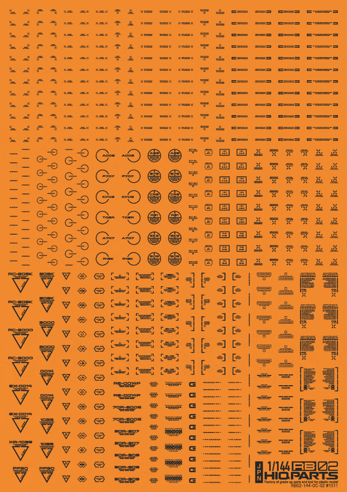 1/144 RB02 Caution Decal One Color Dark Gray(1pc) - Image 2