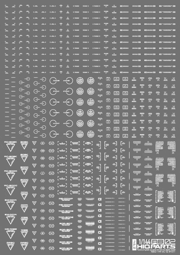 1/144 RB02 Caution Decal One Color White(1pc) - Image 2