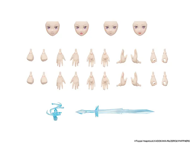 Re Zero Starting Life in Another World Kadokawa Plastic Model Series Emilia (DX Ver.) Model Kit - Image 13
