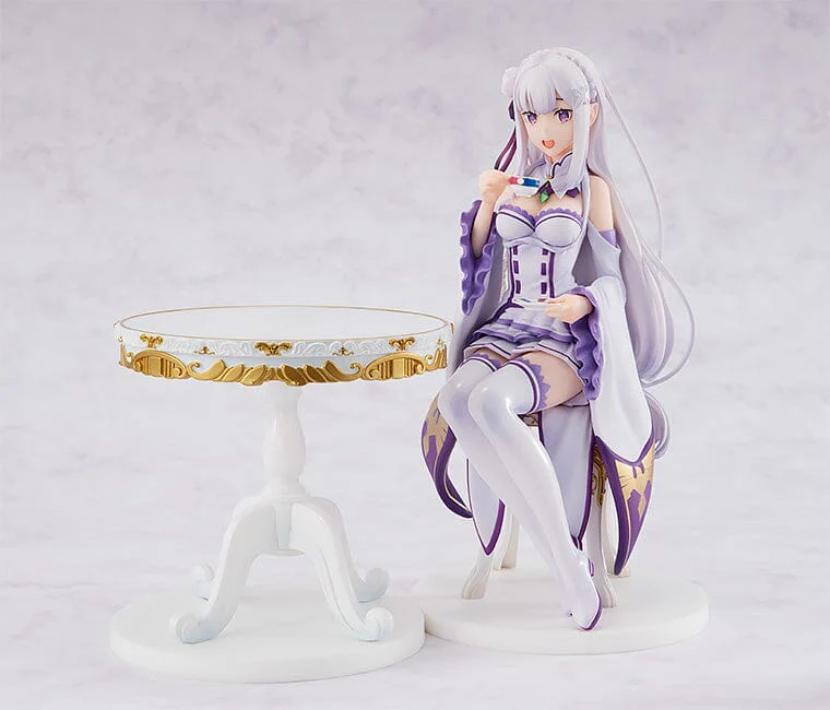 Re Zero Starting Life in Another World KD Colle Emilia (Tea Party Ver.) 1/7 Scale Figure (Reissue) - Image 2