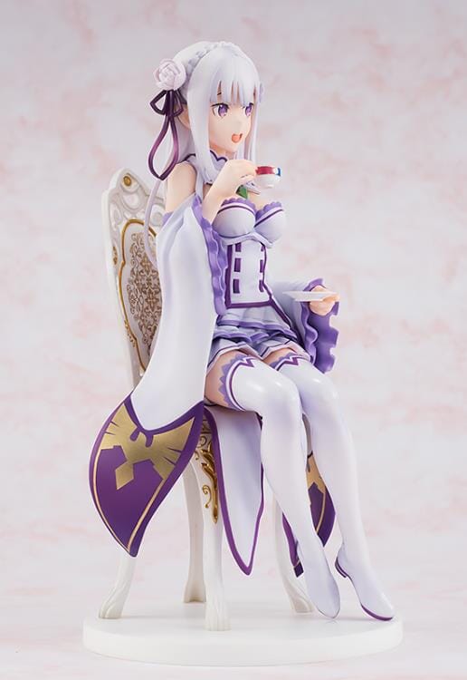 Re Zero Starting Life in Another World KD Colle Emilia (Tea Party Ver.) 1/7 Scale Figure (Reissue) - Image 7