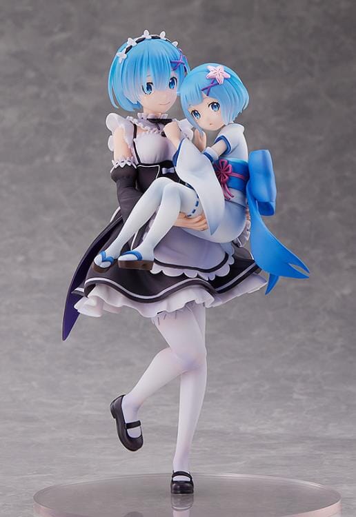 Re Zero Starting Life in Another World Rem & Childhood Rem 1/7 Scale Figure - Image 2