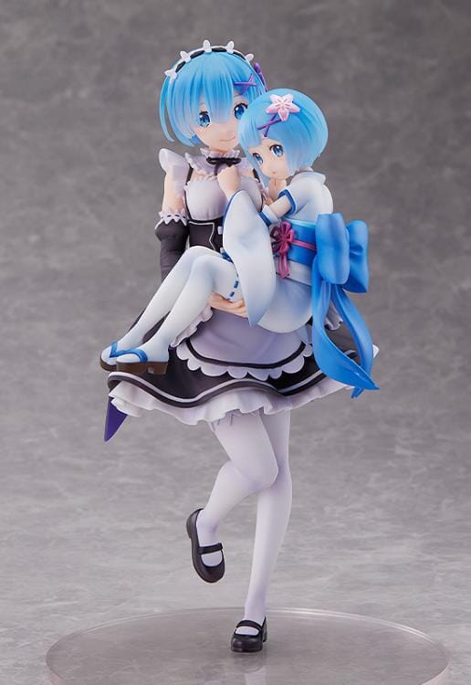 Re Zero Starting Life in Another World Rem & Childhood Rem 1/7 Scale Figure - Image 3