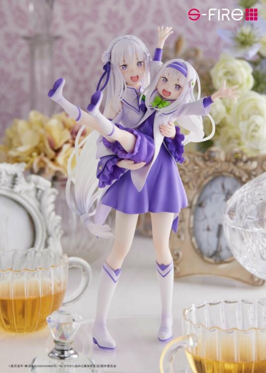 Re Zero Starting Life in Another World S-Fire Emilia & Childhood Emilia 1/7 Scale Figure - Image 2