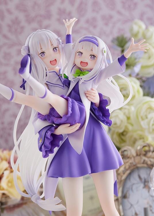 Re Zero Starting Life in Another World S-Fire Emilia & Childhood Emilia 1/7 Scale Figure - Image 3