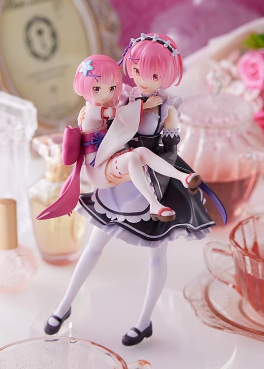 Re Zero Starting Life in Another World S-Fire Ram & Childhood Ram 1/7 Scale Figure - Image 3