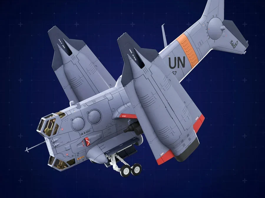 Rebuild of Evangelion YAGR-3B UNAF Close Air Support VTOL Aircraft 1/72 Scale Model Kit