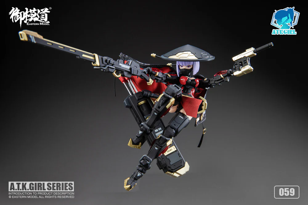 A.T.K. Girl Brocade-Clad Elite Guard (Jinyi Wei JW059 - Red Ver.) 1/12 Scale Model Kit - Image 13