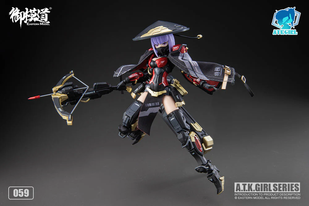 A.T.K. Girl Brocade-Clad Elite Guard (Jinyi Wei JW059 - Red Ver.) 1/12 Scale Model Kit - Image 16