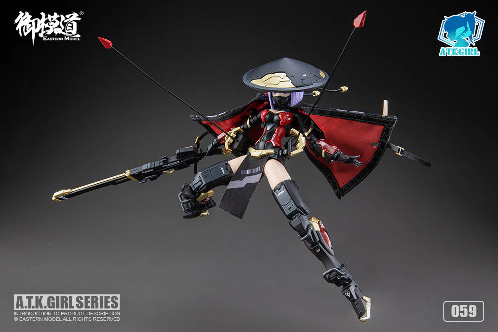 A.T.K. Girl Brocade-Clad Elite Guard (Jinyi Wei JW059 - Red Ver.) 1/12 Scale Model Kit - Image 17