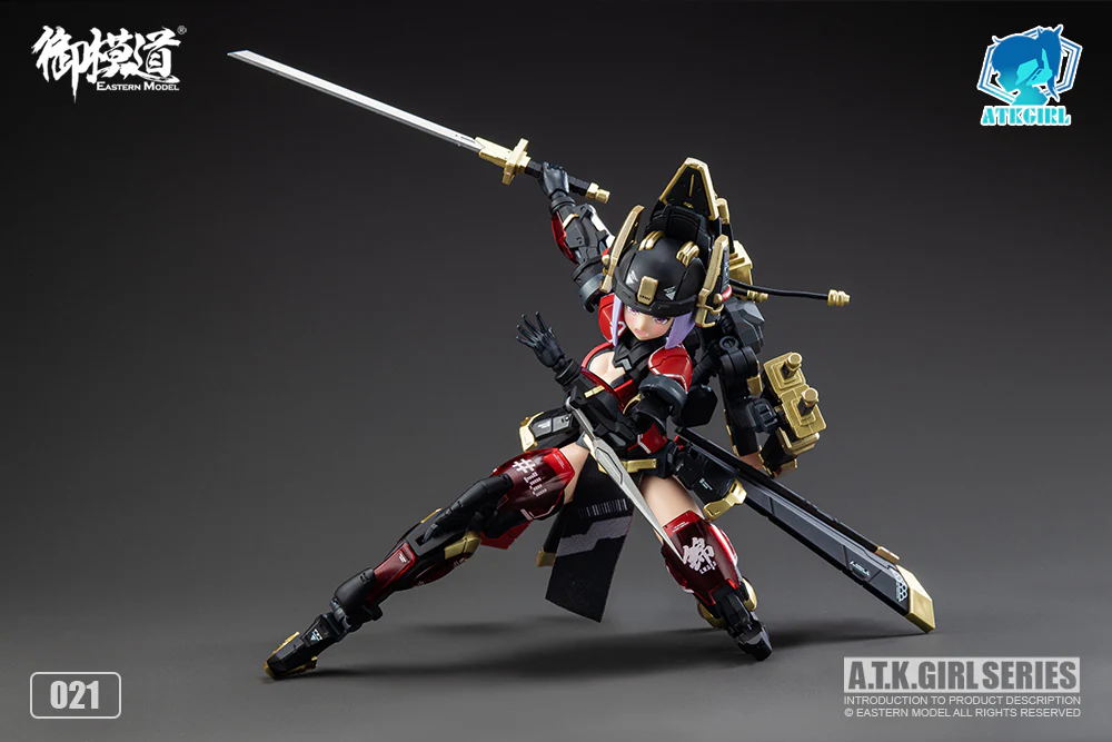A.T.K. Girl Brocade-Clad Elite Guard (Jinyi Wei JW021 - Red Ver.) 1/12 Scale Model Kit - Image 11