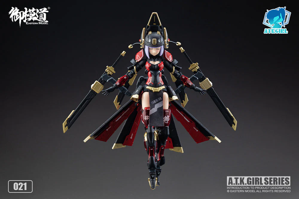 A.T.K. Girl Brocade-Clad Elite Guard (Jinyi Wei JW021 - Red Ver.) 1/12 Scale Model Kit - Image 12