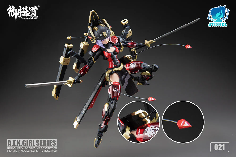 A.T.K. Girl Brocade-Clad Elite Guard (Jinyi Wei JW021 - Red Ver.) 1/12 Scale Model Kit - Image 13