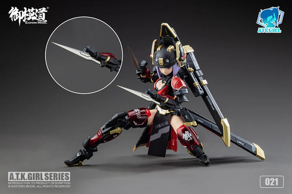A.T.K. Girl Brocade-Clad Elite Guard (Jinyi Wei JW021 - Red Ver.) 1/12 Scale Model Kit - Image 14