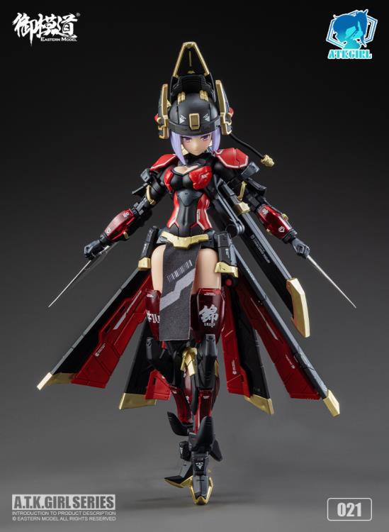 A.T.K. Girl Brocade-Clad Elite Guard (Jinyi Wei JW021 - Red Ver.) 1/12 Scale Model Kit - Image 2