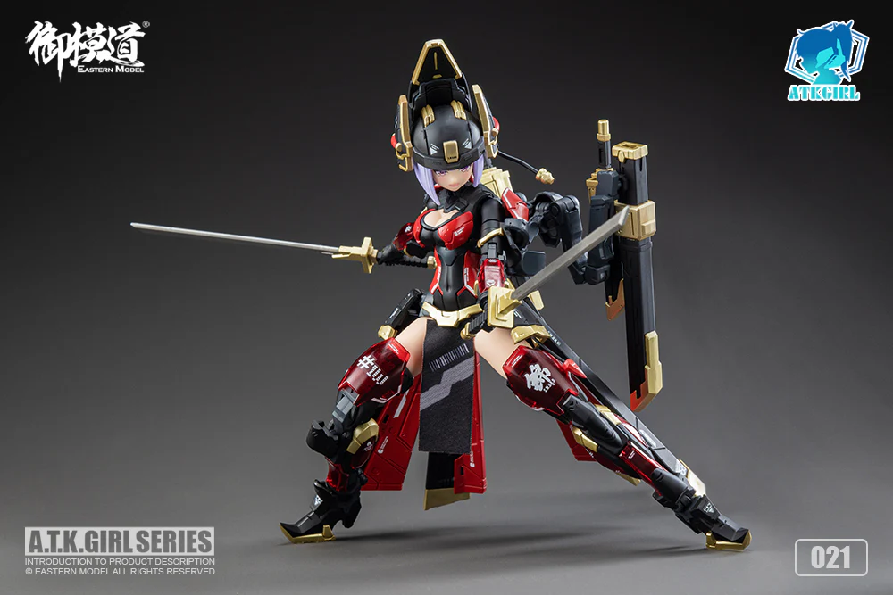 A.T.K. Girl Brocade-Clad Elite Guard (Jinyi Wei JW021 - Red Ver.) 1/12 Scale Model Kit - Image 7