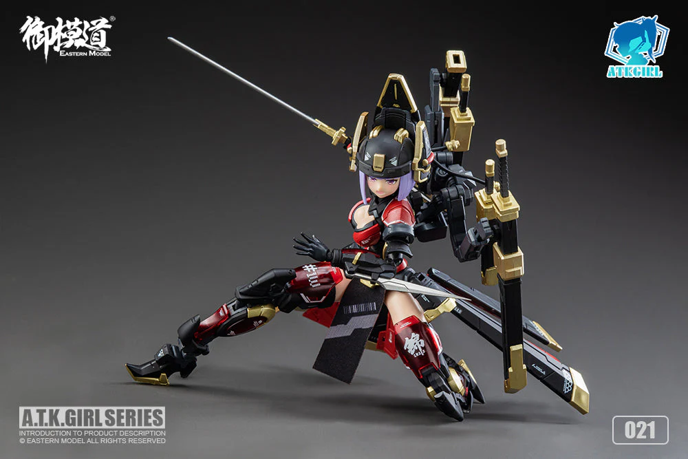A.T.K. Girl Brocade-Clad Elite Guard (Jinyi Wei JW021 - Red Ver.) 1/12 Scale Model Kit - Image 8