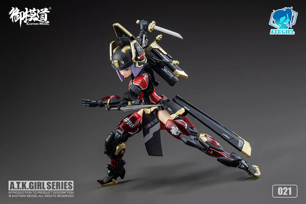 A.T.K. Girl Brocade-Clad Elite Guard (Jinyi Wei JW021 - Red Ver.) 1/12 Scale Model Kit - Image 9