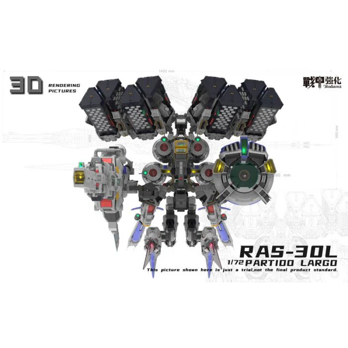 Rodams 1/72 RAS-30L Partido Largo RX- 78GP03D Gundam Dendrobium - Image 2