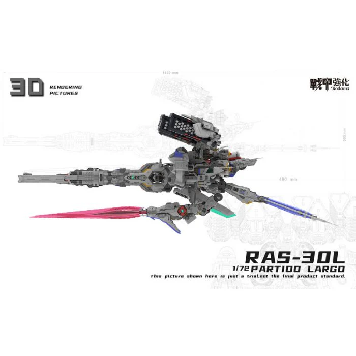 Rodams 1/72 RAS-30L Partido Largo RX- 78GP03D Gundam Dendrobium - Image 3