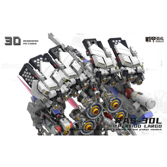 Rodams 1/72 RAS-30L Partido Largo RX- 78GP03D Gundam Dendrobium - Image 5