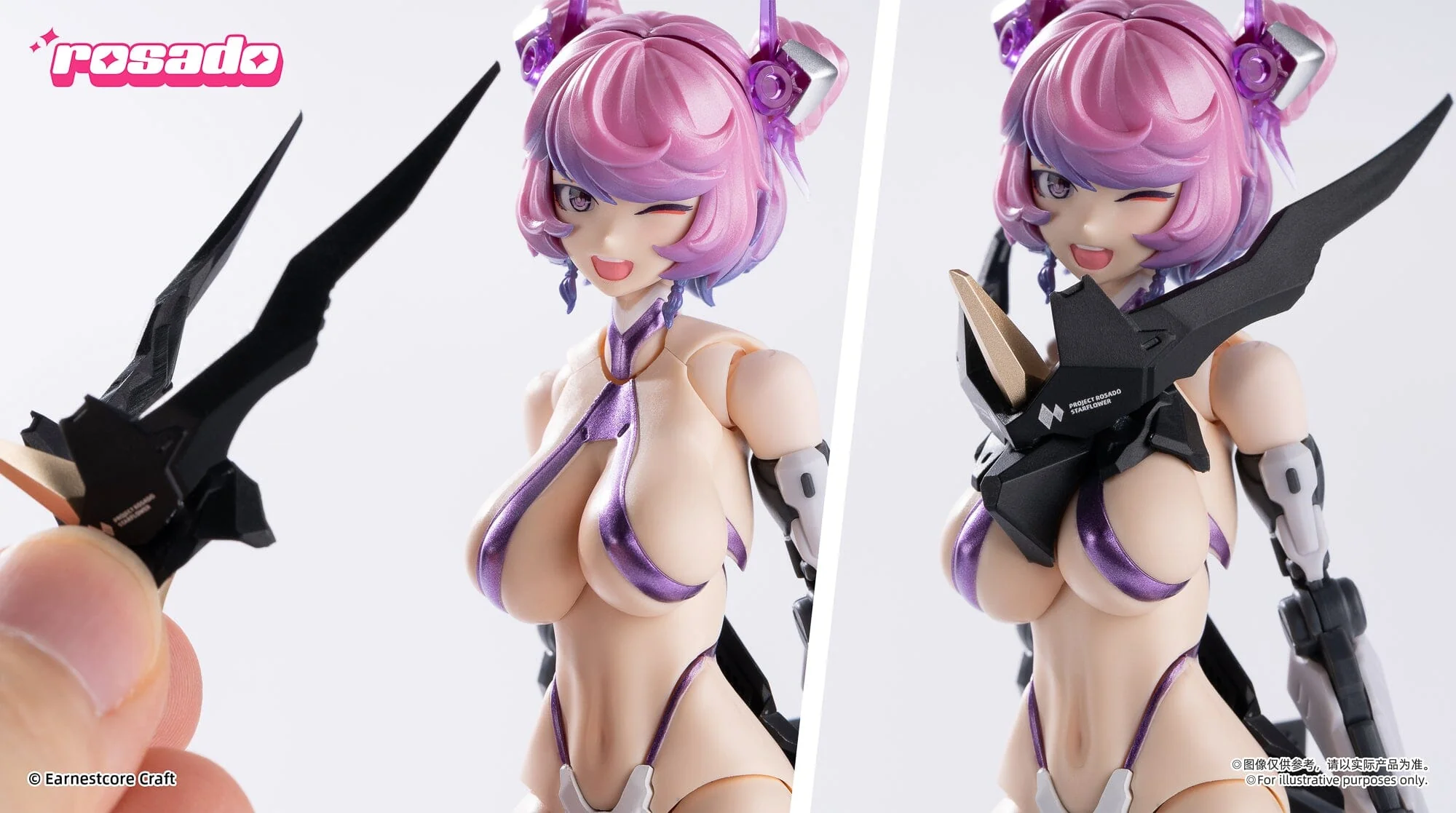 Rosado Project Starflower Black Iris 1/10 Scale Action Figure - Image 22