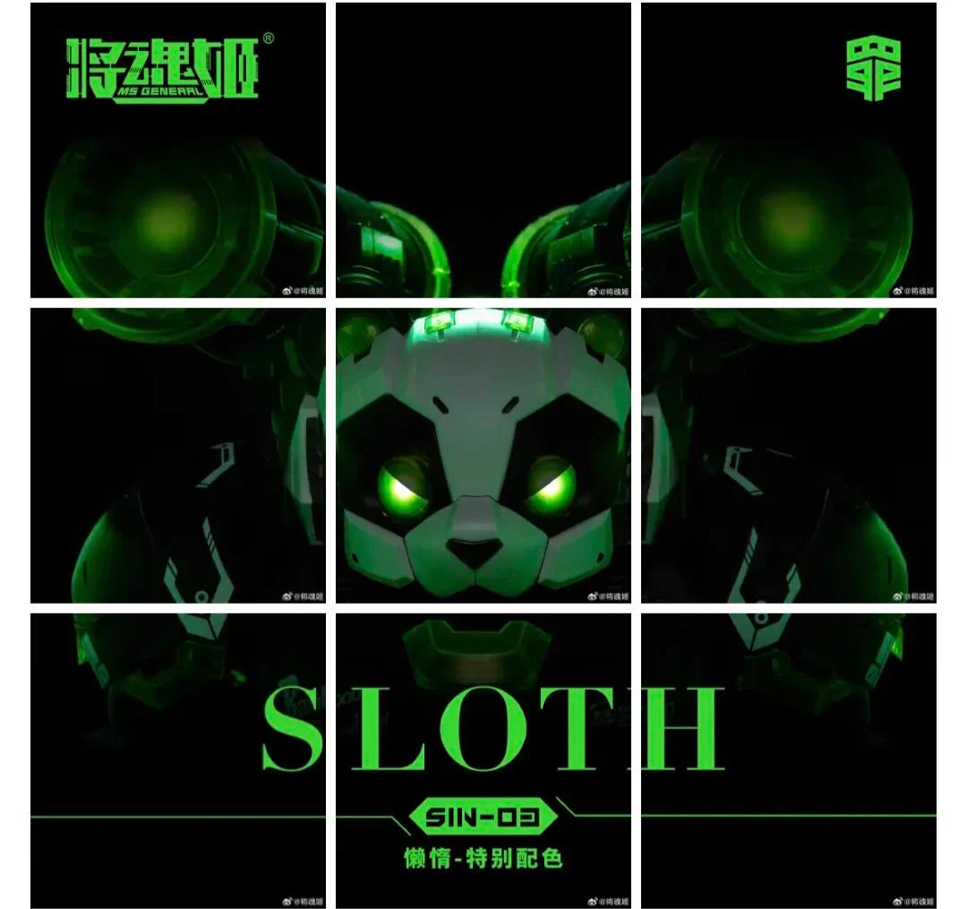 Seven Deadly Sins SIN-03 Sloth with Honey the Bear and Coconut the Rhino Crash 1/10 Scale Model Kit WF Edition - Image 4