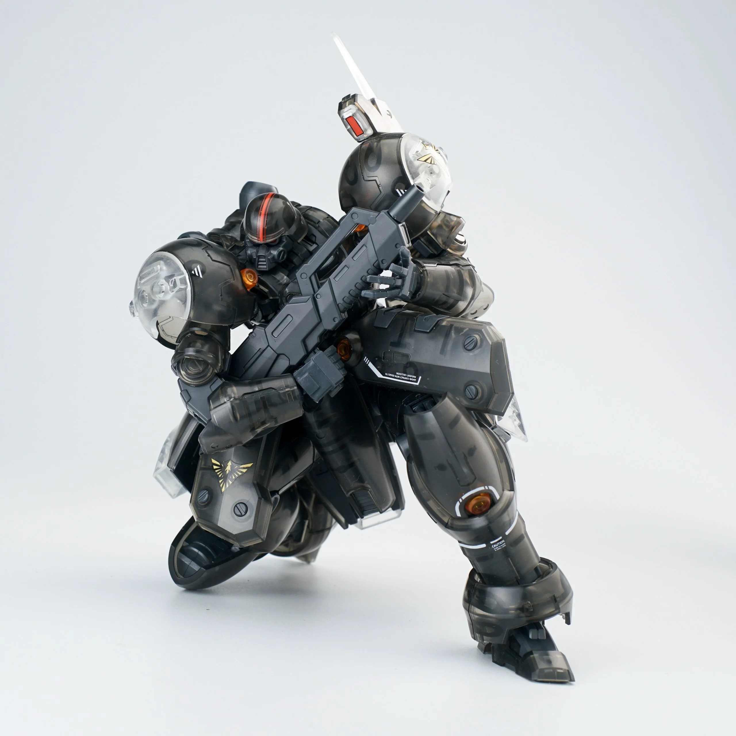 Ultra Action Trooper Series ZA-11PS Zyklon (Transparent Black Ver.) 1/144 Scale Model Kit - Image 5