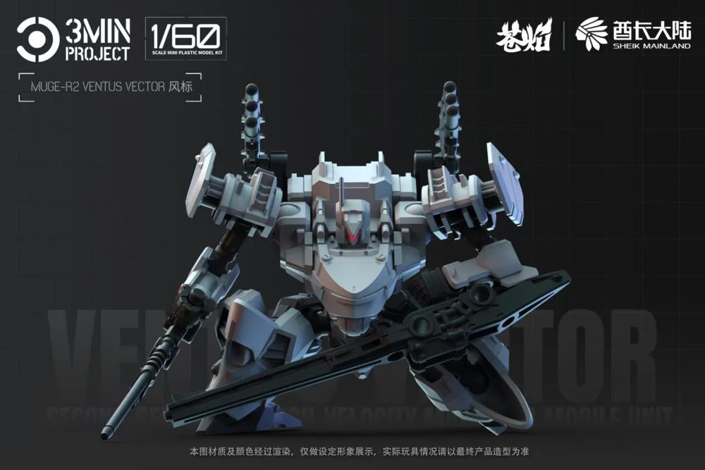 3 Min Project MUGE-R2 Ventus Vector 1/60 Scale Model Kit - Image 10
