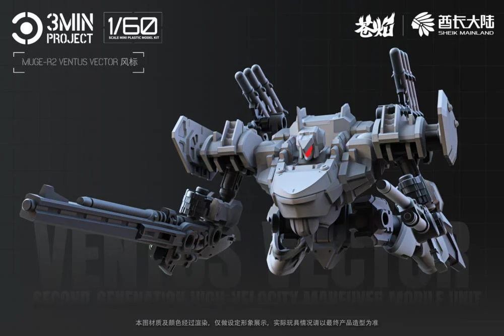 3 Min Project MUGE-R2 Ventus Vector 1/60 Scale Model Kit - Image 11