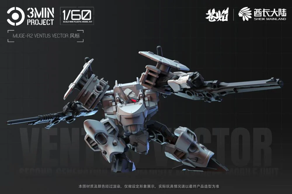 3 Min Project MUGE-R2 Ventus Vector 1/60 Scale Model Kit - Image 4