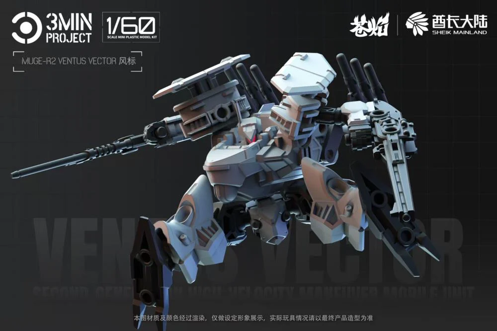 3 Min Project MUGE-R2 Ventus Vector 1/60 Scale Model Kit - Image 5