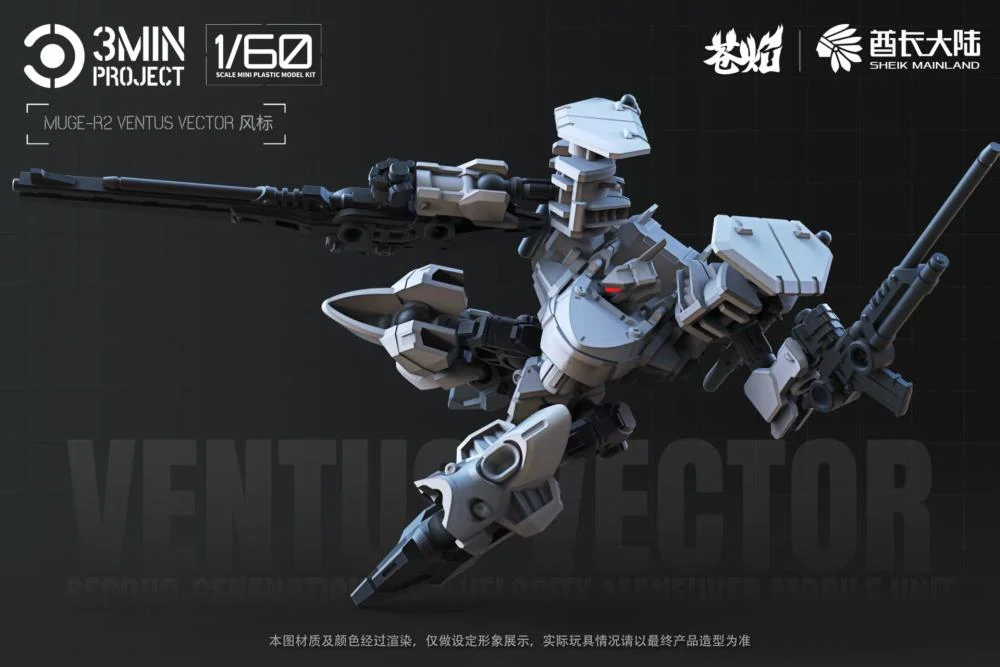 3 Min Project MUGE-R2 Ventus Vector 1/60 Scale Model Kit - Image 6