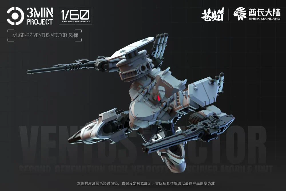 3 Min Project MUGE-R2 Ventus Vector 1/60 Scale Model Kit - Image 8