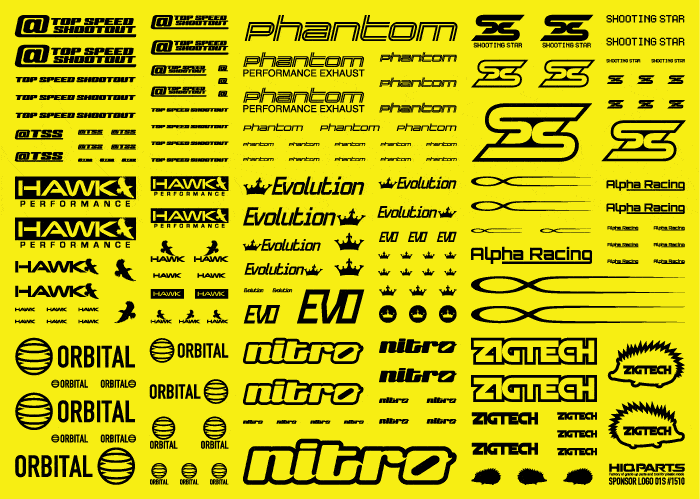 Sponsor Logo Decal 01S Black(1pc) - Image 2