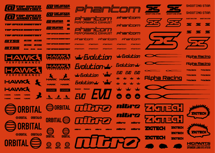 Sponsor Logo Decal 01S Black(1pc) - Image 3