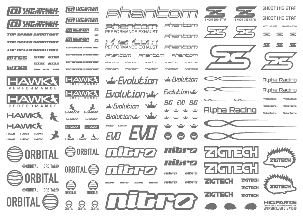 Sponsor Logo Decal 01S Gray(1pc) - Image 2