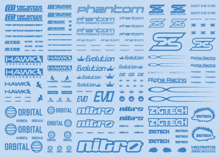 Sponsor Logo Decal 01S Indogo Blue(1pc) - Image 2