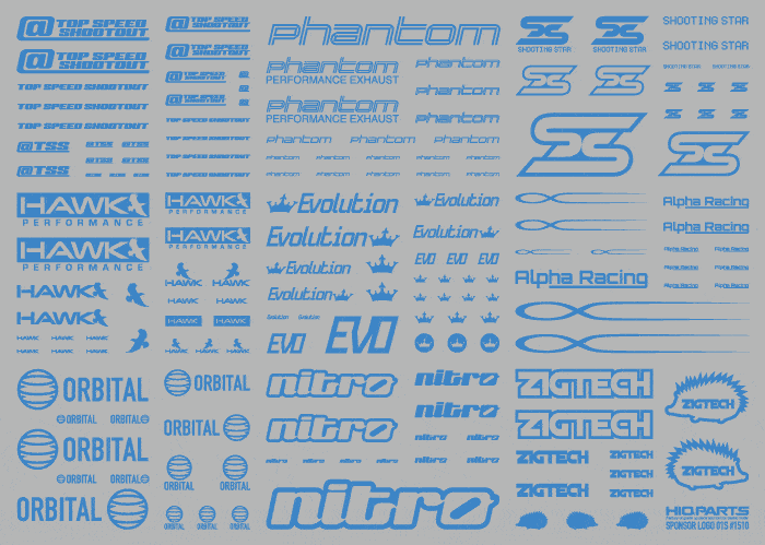 Sponsor Logo Decal 01S Indogo Blue(1pc) - Image 3