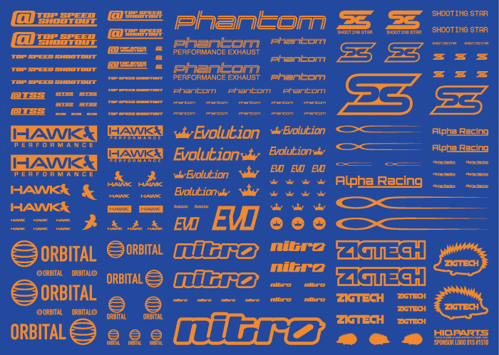 Sponsor Logo Decal 01S Orange(1pc) - Image 2