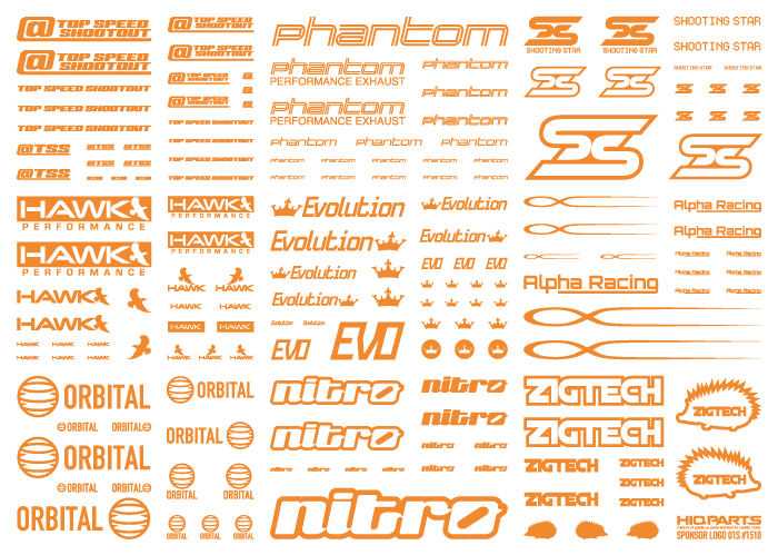 Sponsor Logo Decal 01S Orange(1pc) - Image 3