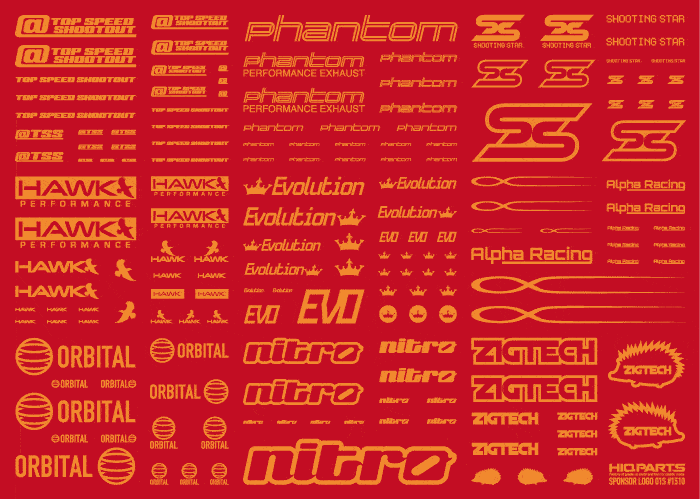 Sponsor Logo Decal 01S Orange(1pc) - Image 4
