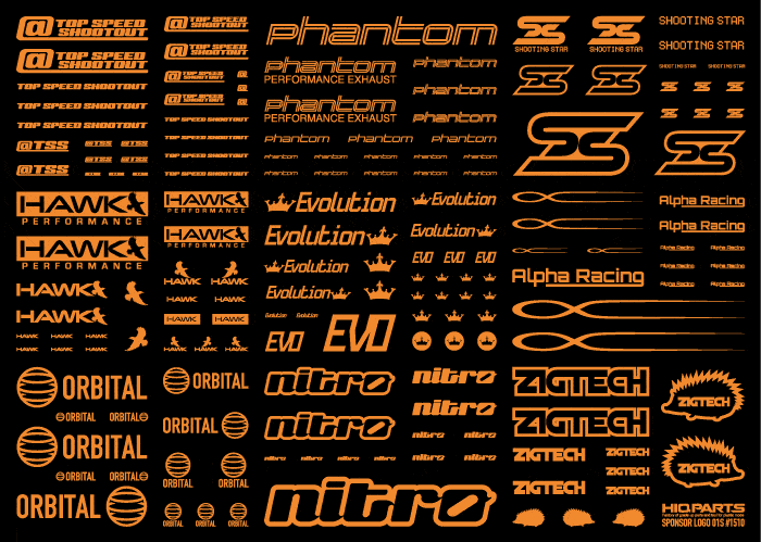 Sponsor Logo Decal 01S Orange(1pc) - Image 5