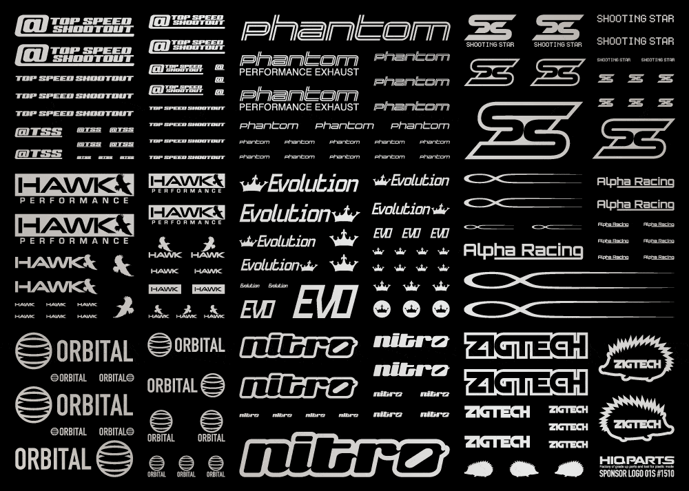 Sponsor Logo Decal 01S Silver(1pc) - Image 2