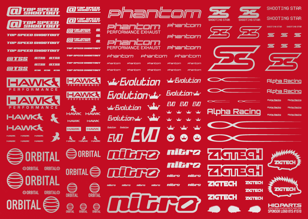 Sponsor Logo Decal 01S Silver(1pc) - Image 3
