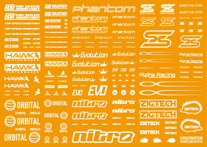 Sponsor Logo Decal 01S White(1pc) - Image 2