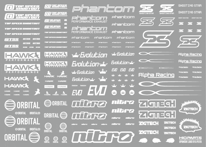 Sponsor Logo Decal 01S White(1pc) - Image 3