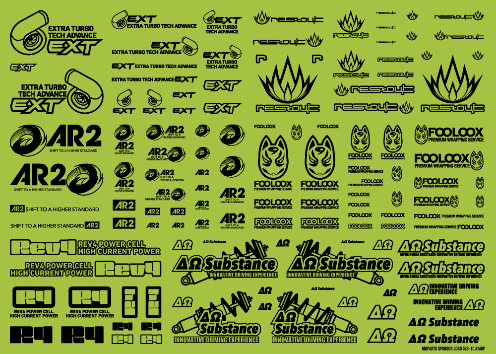 Sponsor Logo Decal 02S Black(1pc) - Image 2